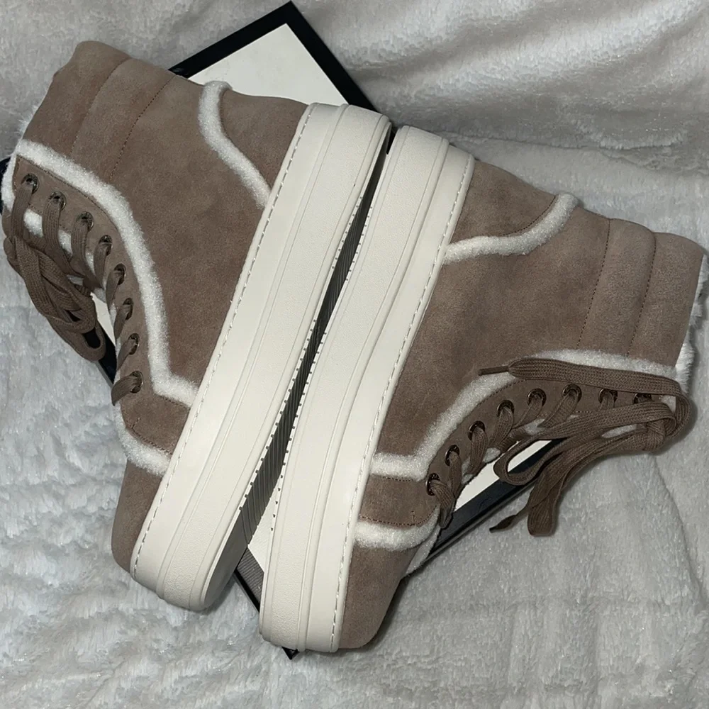 NWT J/SLIDES NADAL Faux Fur Platform Bootie - Picture 12 of 14